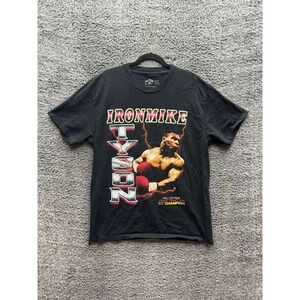 Mike Tyson Collection Left Hook Graphic Short Sleeve‎ T-Shirt Black Mens Size XL